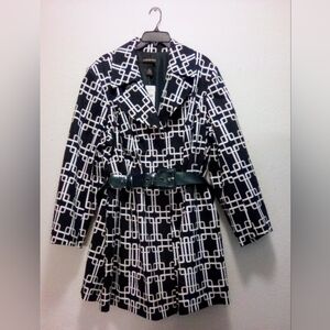 Lane Bryant plus sz 24 dress. Navy blue, white & beige